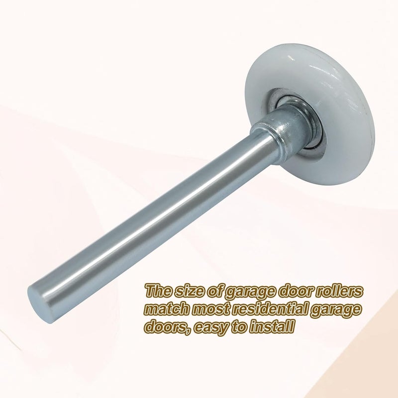OSVJE 2 Pcs 1.8" Nylon Garage Roller 4" Stem,Quiet Garage Wheels for Smooth and Durable Garage Track Replacement, High Load Capacity. - Image 4